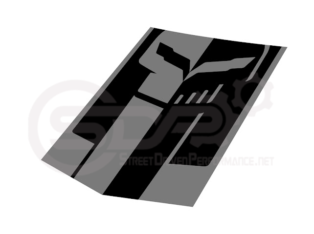 2014-2019 CORVETTE C7 BASE | JAKE SKULL LOGO HOOD VINYL DECAL STRIPE
